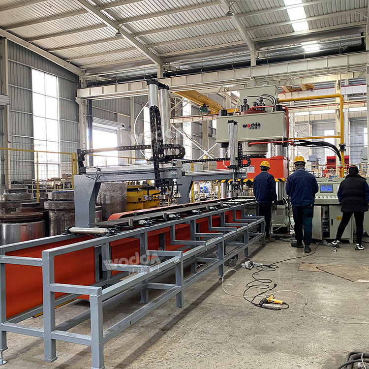 630噸錨桿托盤液壓機生產線車間調試 630噸錨桿托盤液壓機生產線車間調試