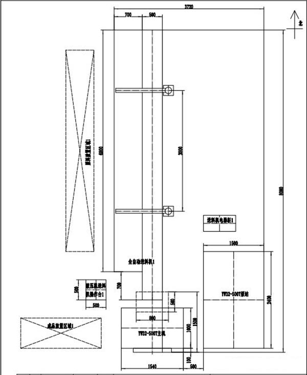 500噸錨桿托盤生產(chǎn)線安裝布局圖